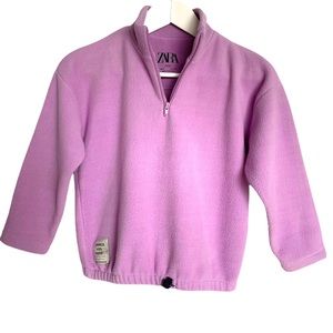 Zara girls purple high neck fleece. 8